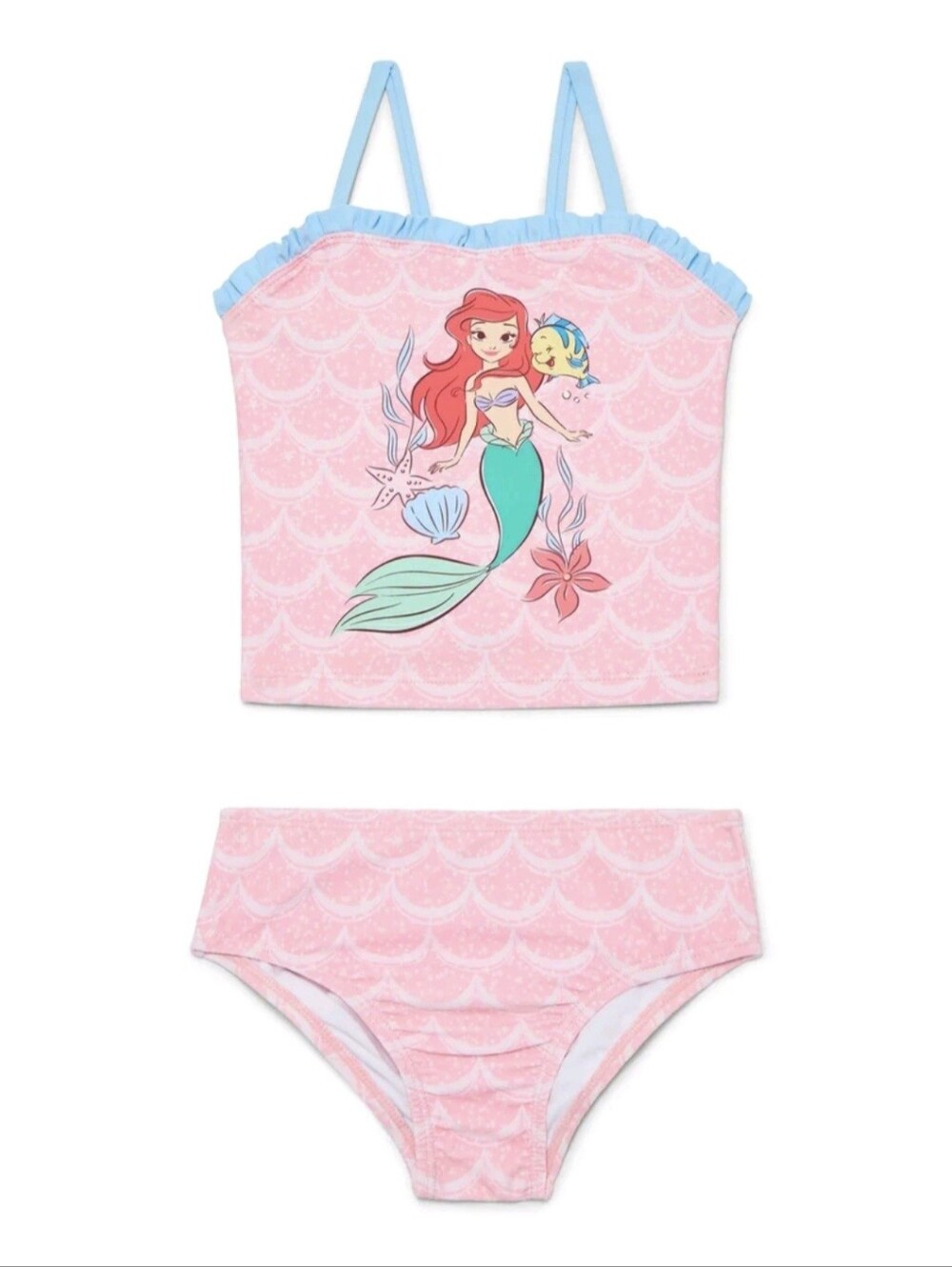 NWT Disney Princess Ariel Little Mermaid Tankini Swimsuit Set 12M UPF 50+